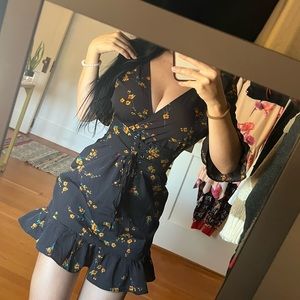Pretty little things black floral autumn dress - corset dress
